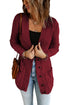 Front Pocket And Buttons Closure Cardigan